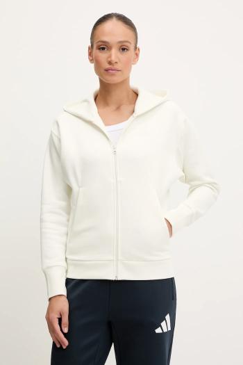 Mikina adidas All SZN béžová farba, s kapucňou, jednofarebná, JD4689