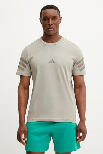 Bavlnené tričko adidas Future Icons pánske, zelená farba, s potlačou, JI8783