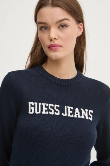 Bavlnený sveter Guess Jeans tmavomodrá farba, W4BR10 Z3HM1