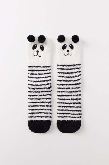 Ponožky women'secret SO FLUFFY PANDA SINGLE dámske, biela farba, 3618695