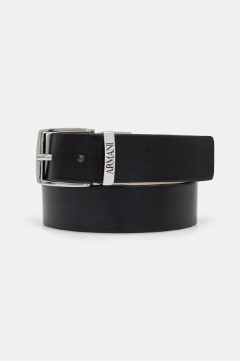 Detský obojstranný opasok Emporio Armani čierna farba