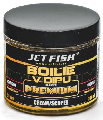 Jet fish boilie v dipe premium clasicc 200 ml 20 mm - cream scopex