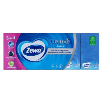 ZEWA Deluxe Papierové vreckovky 3-vrstvové 10 x 10 kusov