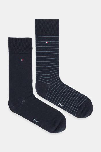 Ponožky Tommy Hilfiger 2-pak pánske, tmavomodrá farba, 100001496