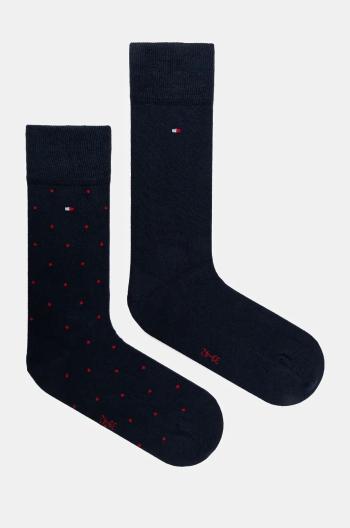Ponožky Tommy Hilfiger 2-pak pánske, tmavomodrá farba, 701230780