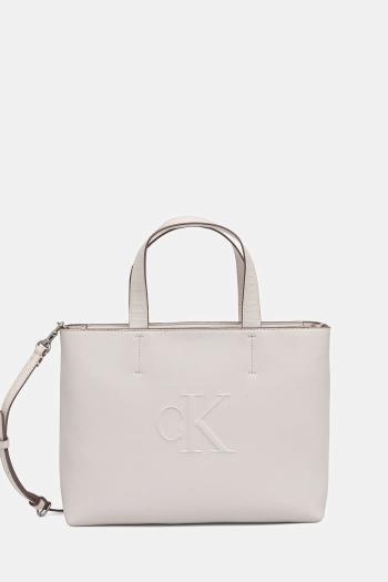 Kabelka Calvin Klein Jeans béžová farba, LV04K3111G
