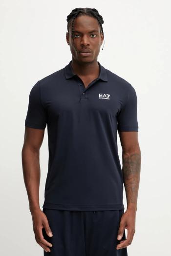 Tréningová polokošeľa EA7 Emporio Armani tmavomodrá farba, s potlačou, AF13755.7M000168
