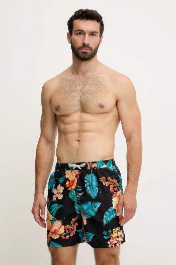 Plavkové šortky Superdry čierna farba, M3010242A-F4J