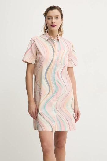 Bavlnené šaty PS Paul Smith béžová farba, mini, rovný strih, W2R.649D.P31281