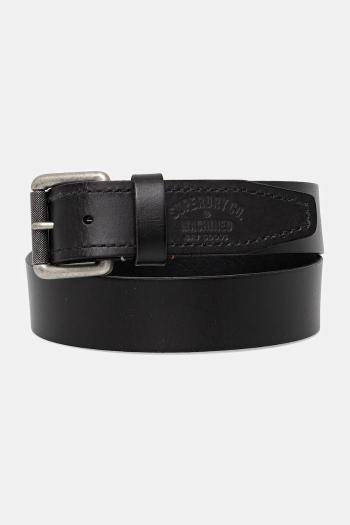 Kožený opasok Superdry pánsky, čierna farba, M9210116A-02A