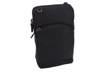 Dámska kožená crossbody kabelka čierna 2511538