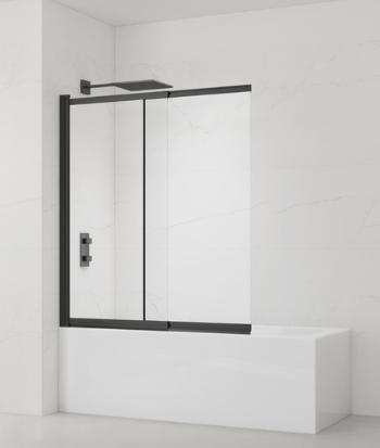 Vaňová zástena SAT Vision 140x120 cm čierna SATVZVI120CT
