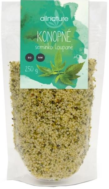 ALLNATURE lúpané konopné semienko BIO RAW 250 g