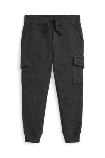 Detské tepláky Polo Ralph Lauren šedá farba, jednofarebné, 322892354016