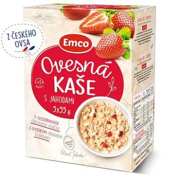 Emco Ovsená kaša s jahodami 5 × 55 g (8595229916239)