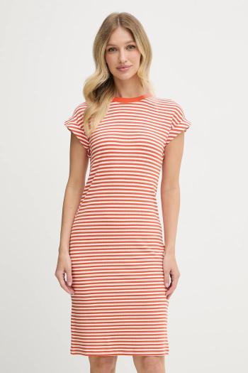 Šaty Tommy Hilfiger oranžová farba, mini, rovný strih, WW0WW45804