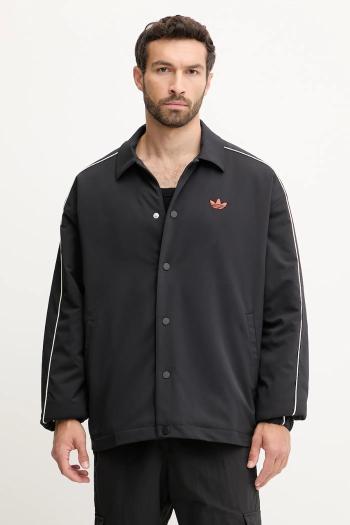 Bunda adidas Originals Coach Jacket čierna farba, prechodná, oversize, KA5462