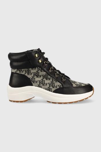 Tenisky Lauren Ralph Lauren Rylee dámske, čierna farba, 802882618001