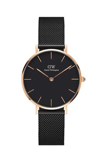 Hodinky Daniel Wellington Petite 32 Ashfield dámske, čierna farba