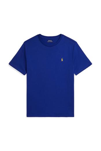 Detské bavlnené tričko Polo Ralph Lauren modrá farba, jednofarebné, 323832904195
