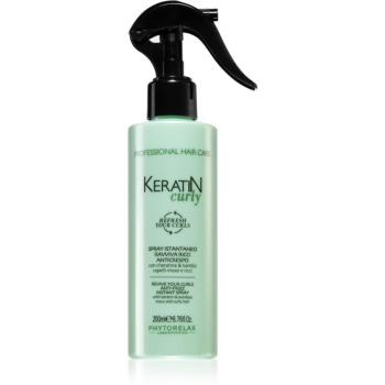 Phytorelax Laboratories Keratin Curly sprej proti krepovateniu pre vlnité a kučeravé vlasy 200 ml