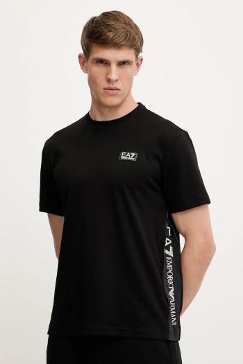Tričko EA7 Emporio Armani pánske, čierna farba, jednofarebné, AF14616.7M000516