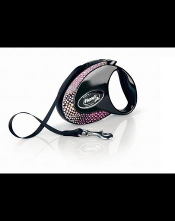 FLEXI Glam Composition M Lesa pentru caini cu banda 5m negru