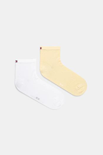 Ponožky Tommy Hilfiger 2-pak dámske, žltá farba, 373001001