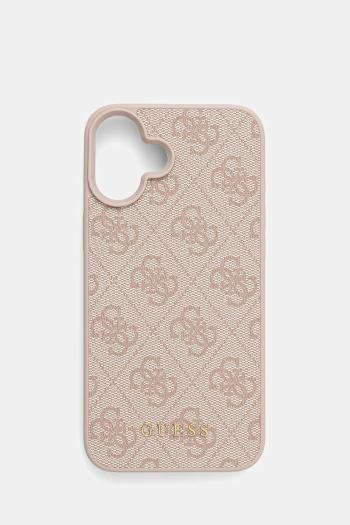Puzdro na mobil Guess iPhone 16 Plus 6.7" ružová farba, GUHCP16MG4GFPI