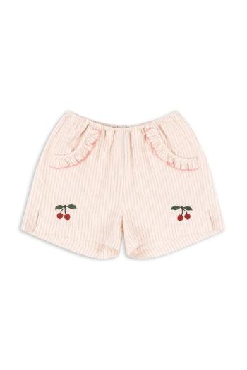 Šortky Konges Sløjd ELLIE FRILL SHORTS GOTS béžová farba, KS103163