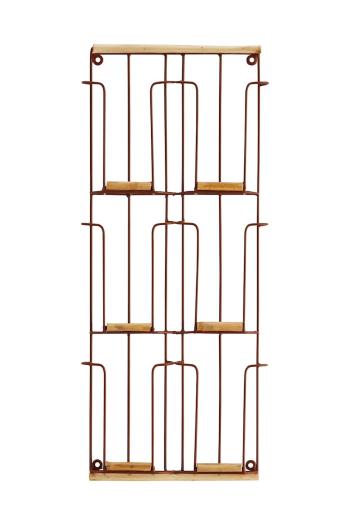 Nástenný stojan na pohľadnice Madam Stoltz 24 x 56 cm červená farba
