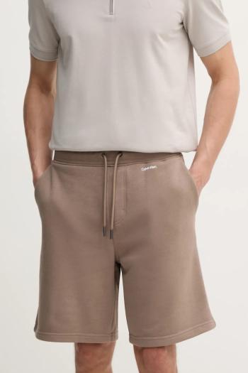 Šortky Calvin Klein pánske, hnedá farba, K10K112689