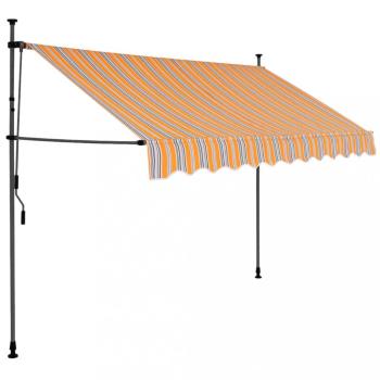 Ručne zaťahovacia markíza s LED svetlom 250x120 cm Dekorhome