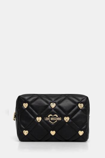 Ruksak Love Moschino dámsky, čierna farba, malý, s nášivkou, JC4197PP1