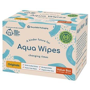 Aqua Wipes BIO Aloe Vera 100% rozložiteľné obrúsky 99% vody 12× 64 ks (5060180400606)