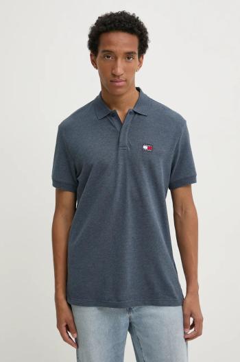 Bavlnené polo tričko Tommy Jeans melanžové, DM0DM19622