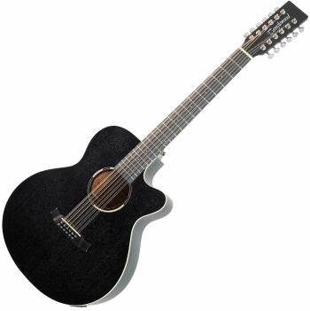 Tanglewood TWBB SFCE 12 Smokestack Black 12-strunová elektroakustická gitara