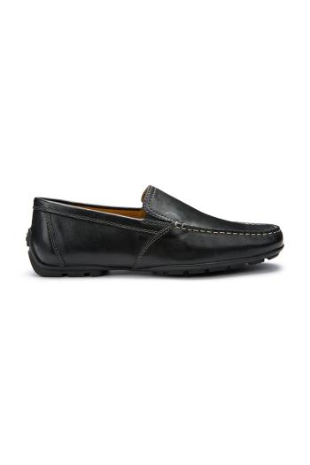 Kožené mokasíny Geox UOMO MONER pánske, čierna farba, U1144V 00039 C9999