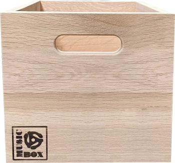 Music Box Designs 7" Vinyl Storage Box Singles Going Steady Box na LP platne Natural Oak