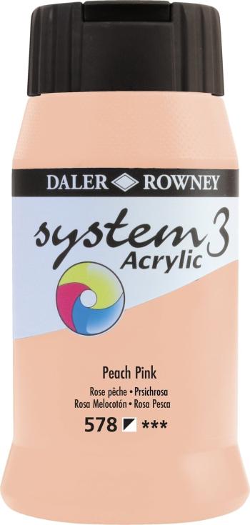 Daler Rowney System3 Akrylová farba Peach Pink 500 ml 1 ks