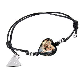 Lampglas Originálny náramok Starry Night s 24-karátovým zlatom v perle Lampglas BLH32/RHO