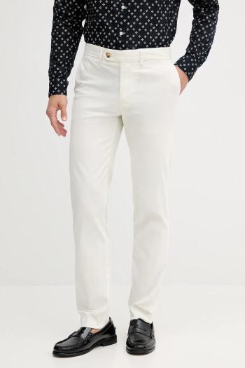 Nohavice Tommy Hilfiger béžová farba, strih chinos, MW0MW39726