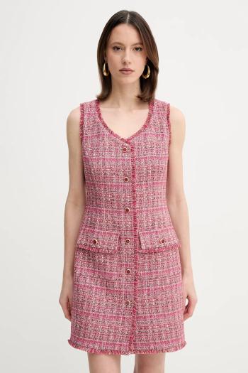 Šaty Marciano Guess CLAUDIA ružová farba, mini, rovný strih, 5GGK17 7302A