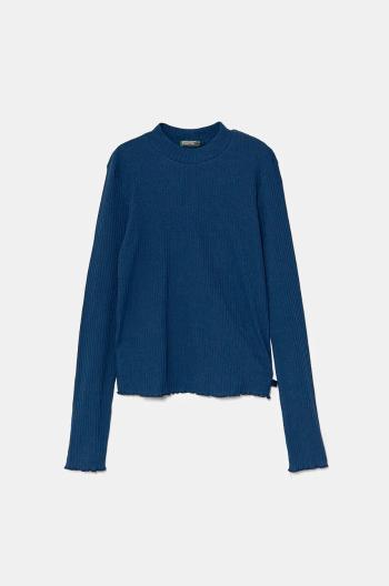 Detské tričko s dlhým rukávom United Colors of Benetton tmavomodrá farba, s polorolákom, 3F1AC203O