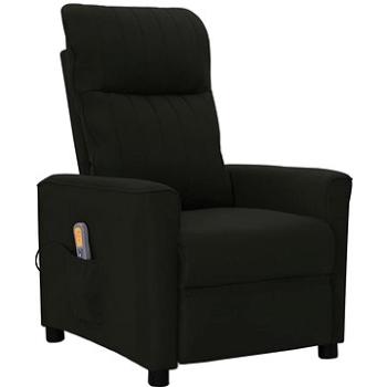 Masážne polohovacie kreslo čierne textil, 342267