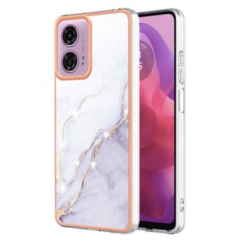 IMD MARBLE Ochranný kryt pre Motorola Moto G04 / G24 / G24 Power WHITE