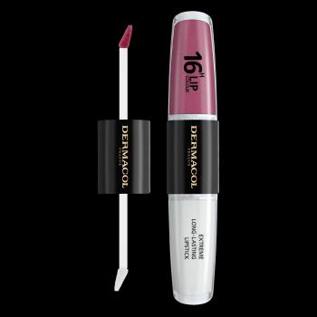 Dermacol Dlhotrvajúca dvojfázová farba na pery a lesk 16H Lip Colour (Extreme Long-Lasting Lipstick) 4 + 4 ml 7