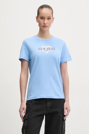 Bavlnené tričko Tommy Jeans dámske, DW0DW21769