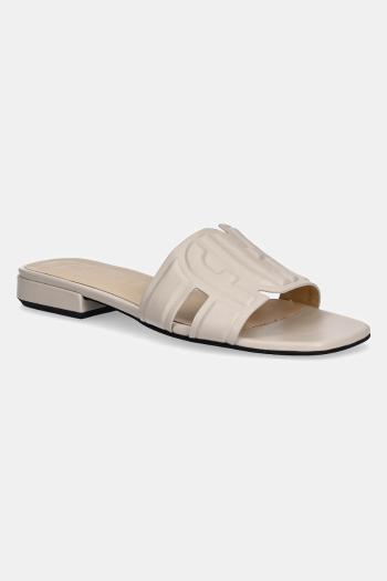 Kožené šľapky Furla Summer Mule dámske, béžová farba, YJ34SUM X30000 1704S