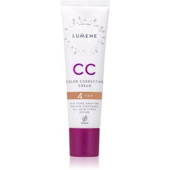 Lumene Color Correcting CC krém pre jednotný tón pleti SPF 20 odtieň 4 Tan 30 ml